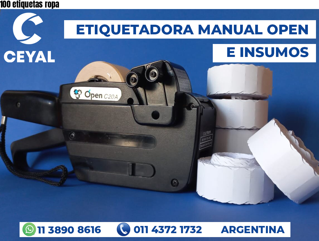 100 etiquetas ropa