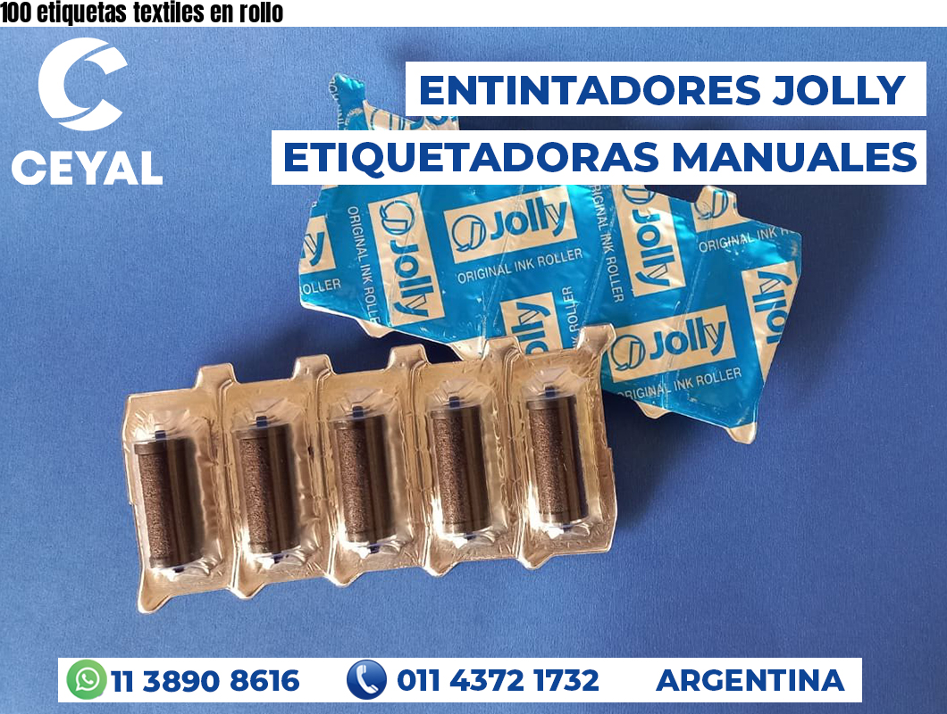 100 etiquetas textiles en rollo