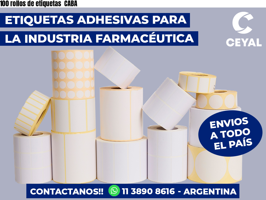 100 rollos de etiquetas  CABA