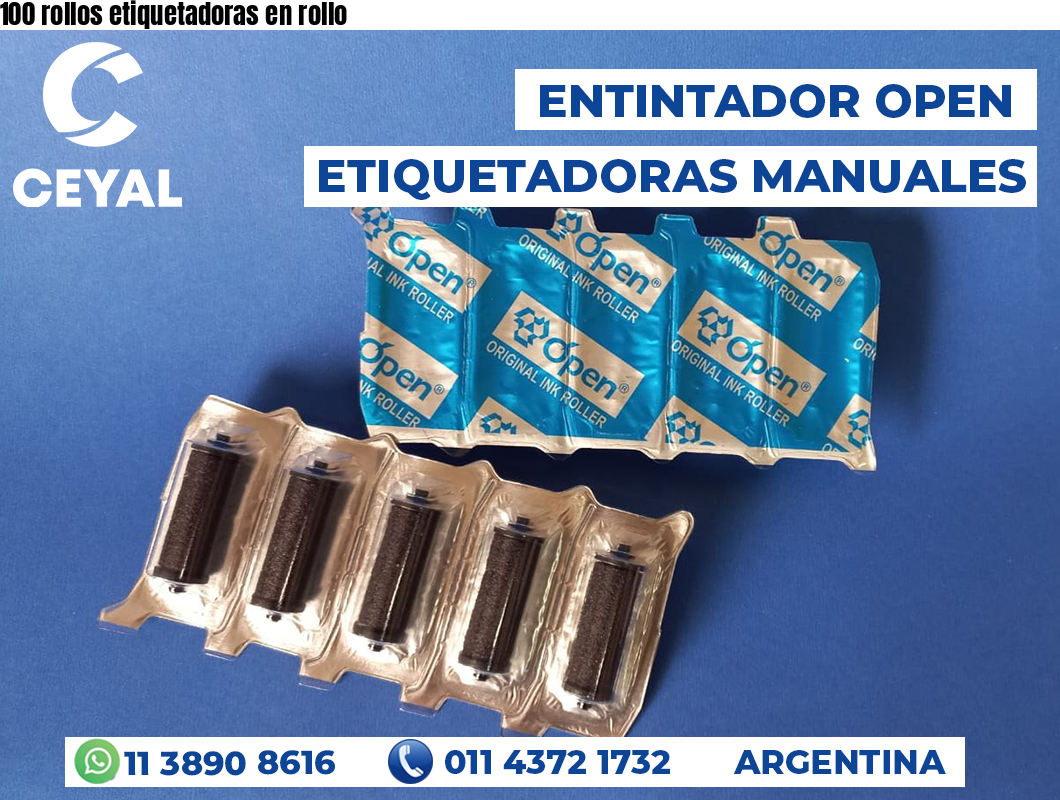 100 rollos etiquetadoras en rollo