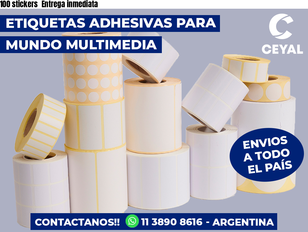 100 stickers  Entrega inmediata