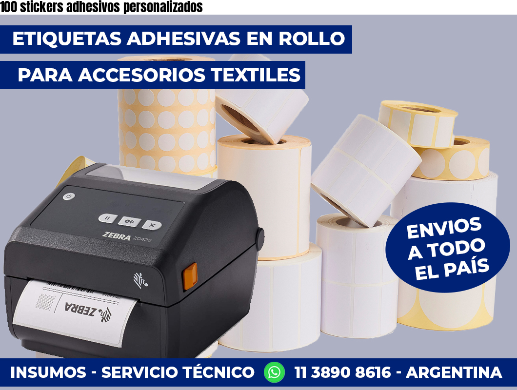 100 stickers adhesivos personalizados