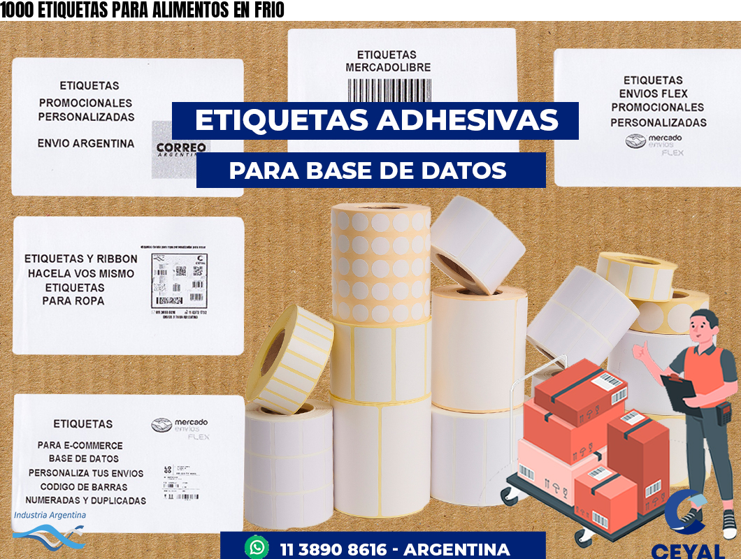 1000 ETIQUETAS PARA ALIMENTOS EN FRIO