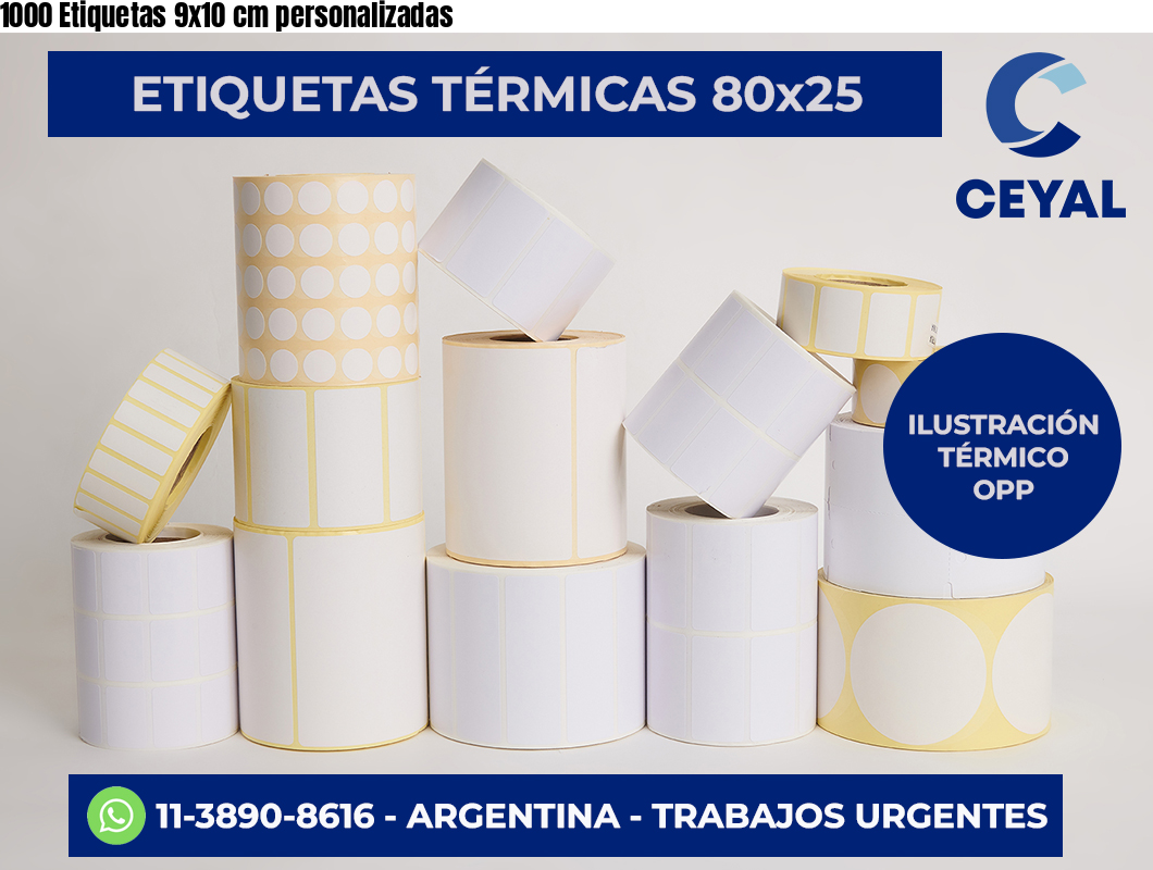 1000 Etiquetas 9×10 cm personalizadas