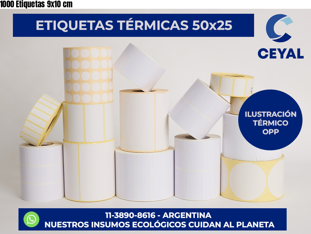 1000 Etiquetas 9×10 cm