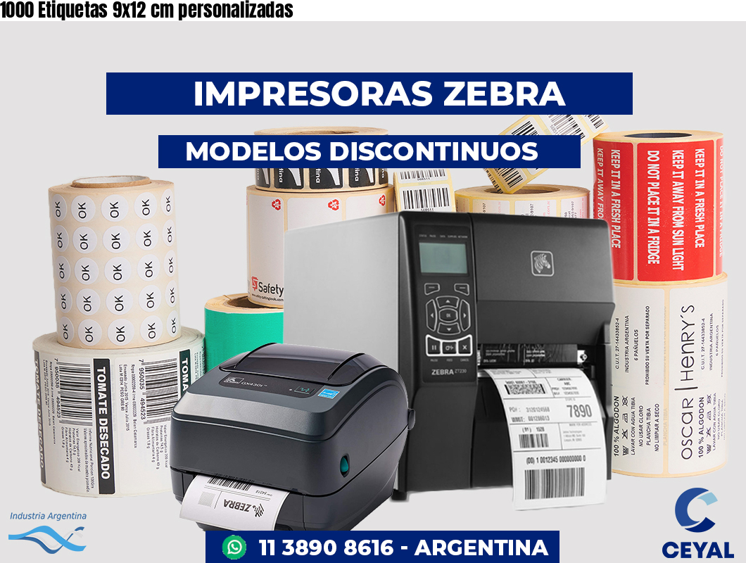 1000 Etiquetas 9x12 cm personalizadas