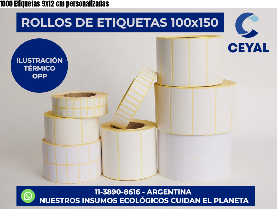 1000 Etiquetas 9×12 cm personalizadas