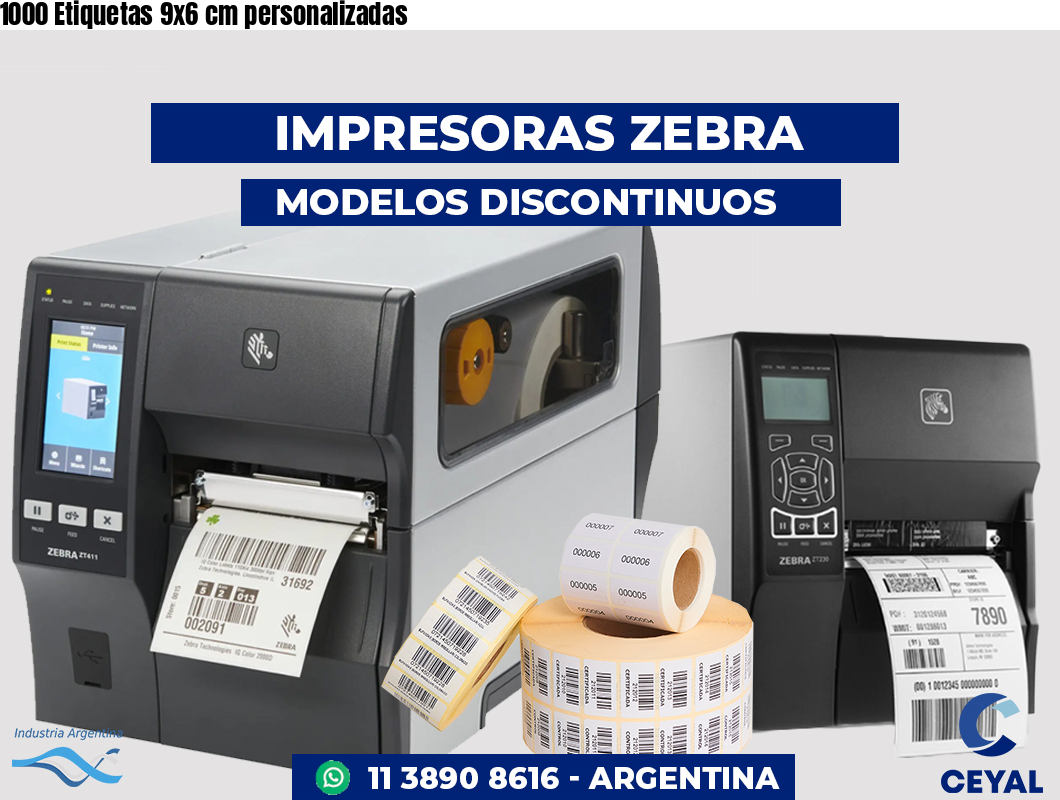 1000 Etiquetas 9x6 cm personalizadas