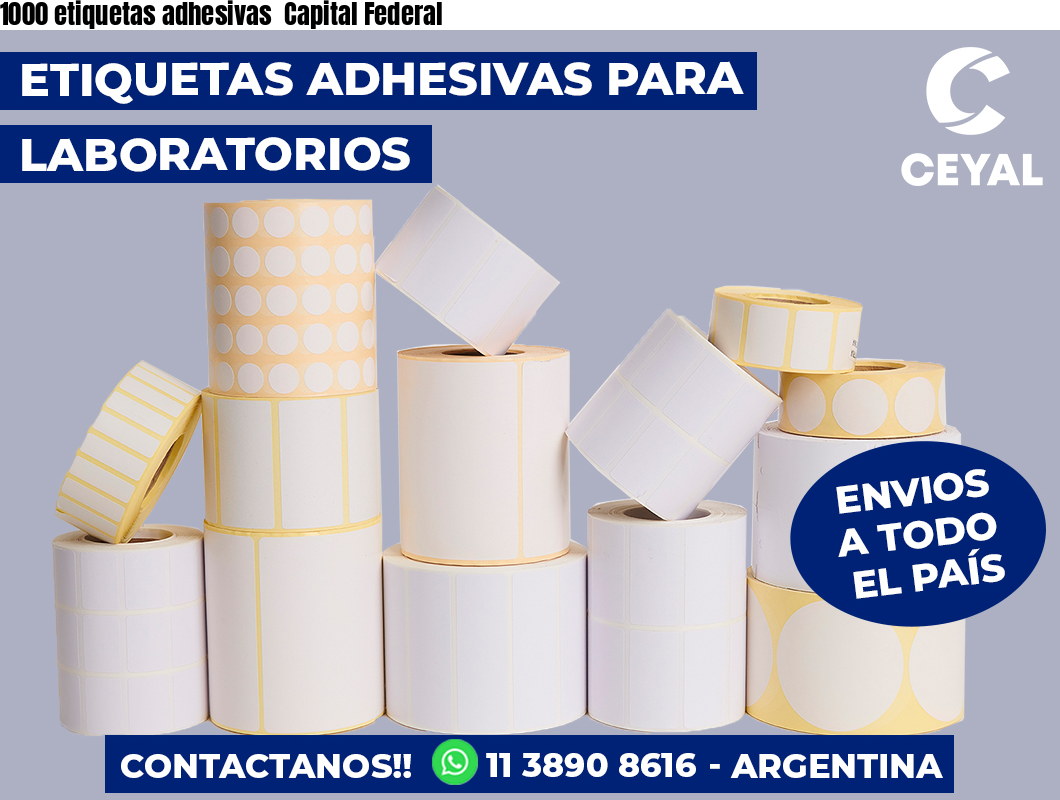 1000 etiquetas adhesivas Capital Federal
