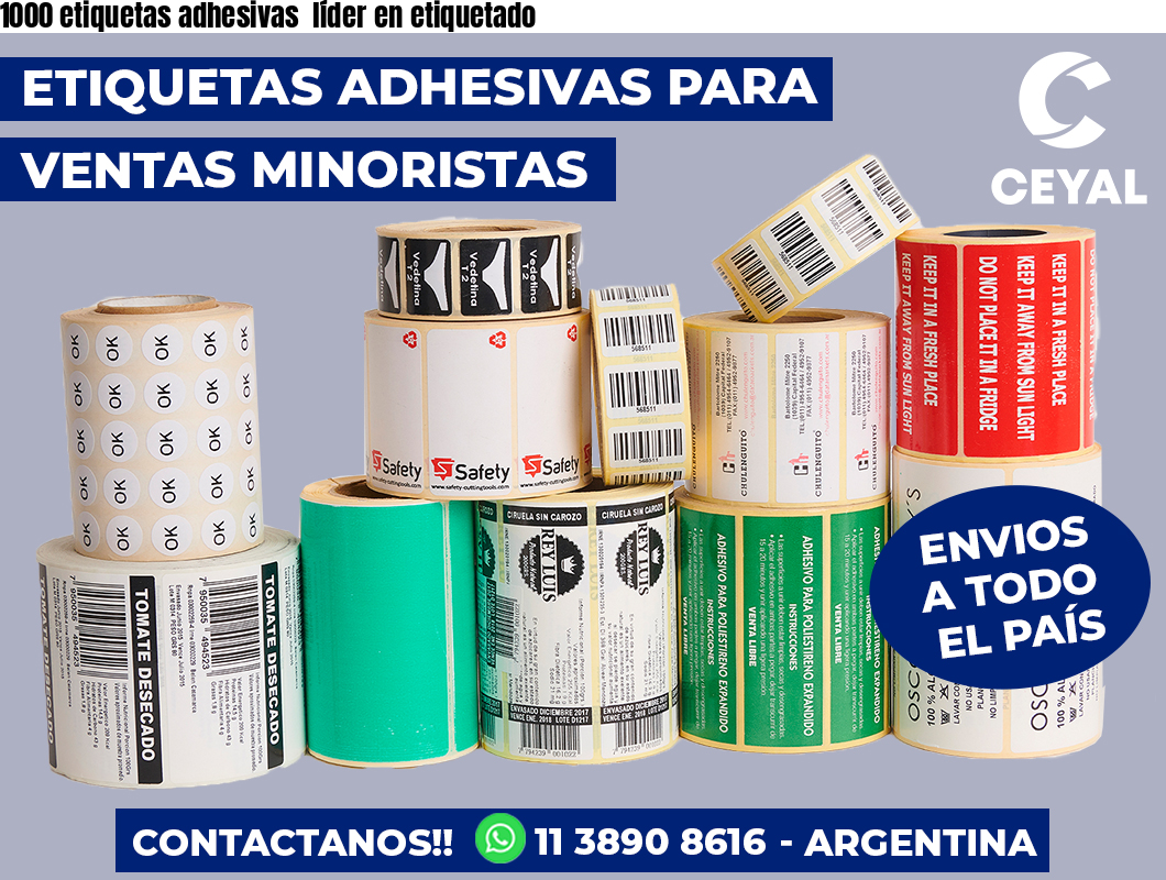 1000 etiquetas adhesivas líder en etiquetado