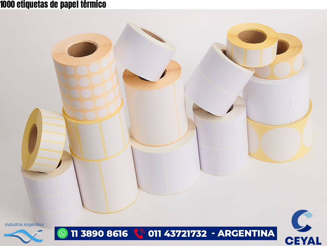 1000 etiquetas de papel térmico