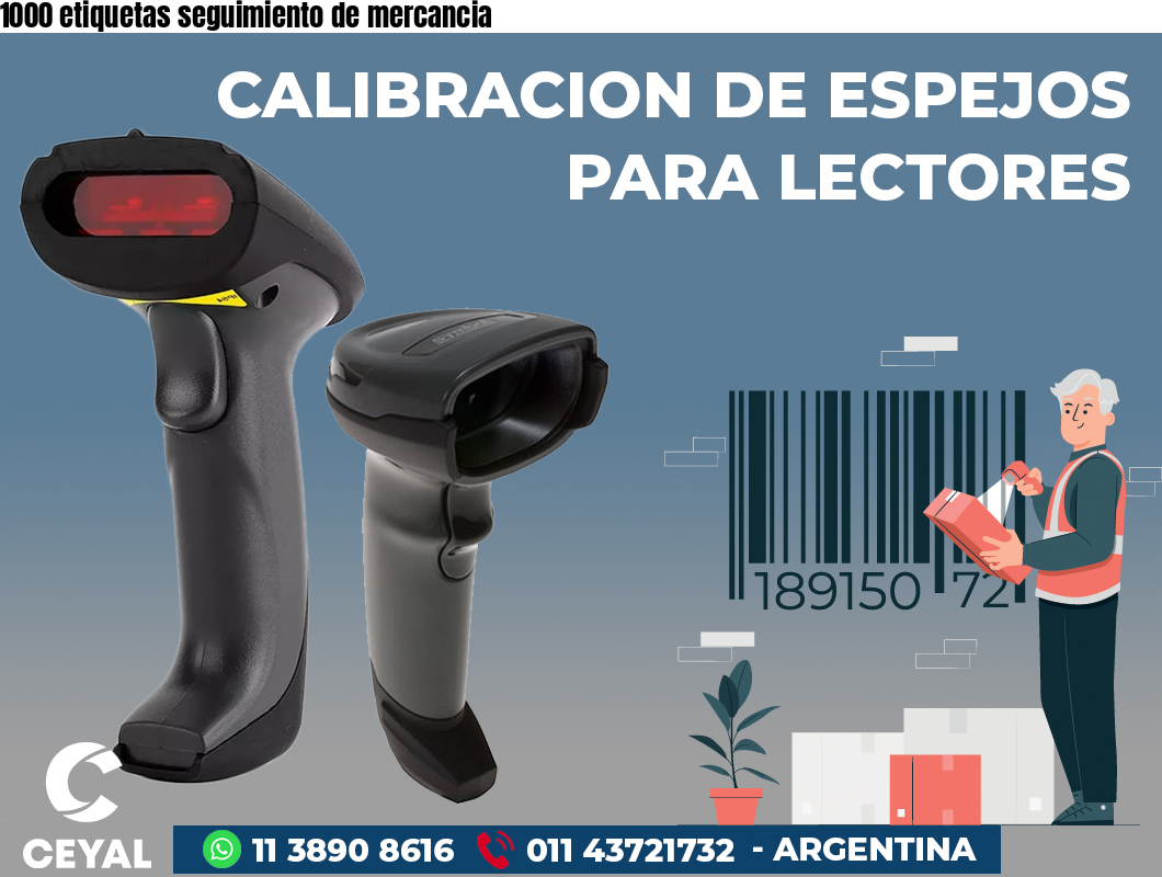 1000 etiquetas seguimiento de mercancia