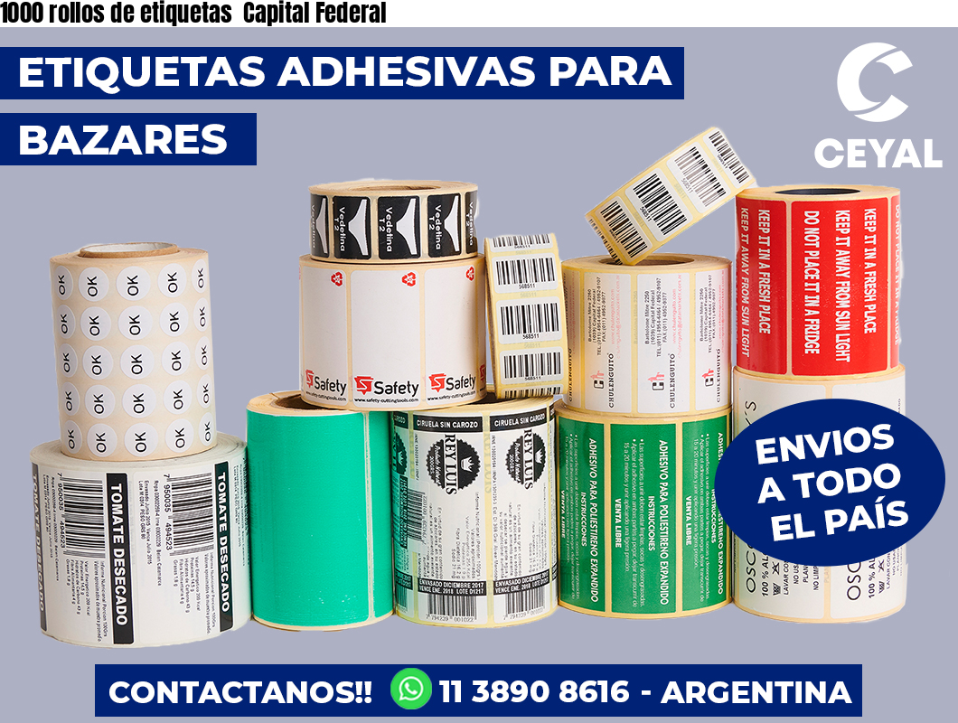 1000 rollos de etiquetas  Capital Federal