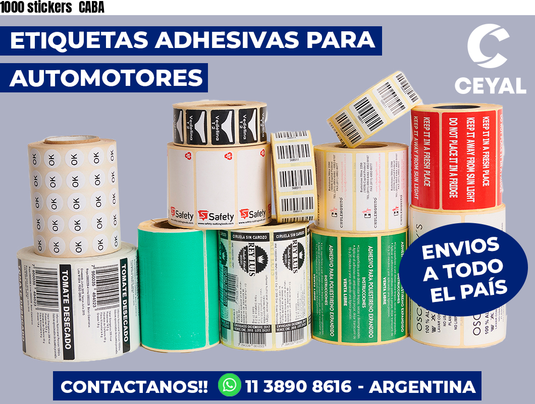1000 stickers CABA