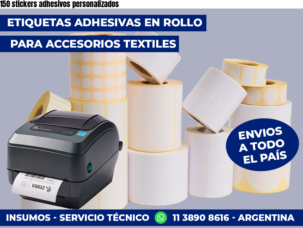 150 stickers adhesivos personalizados
