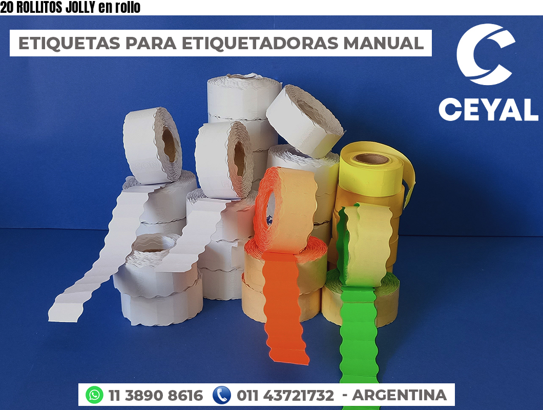 20 ROLLITOS JOLLY en rollo