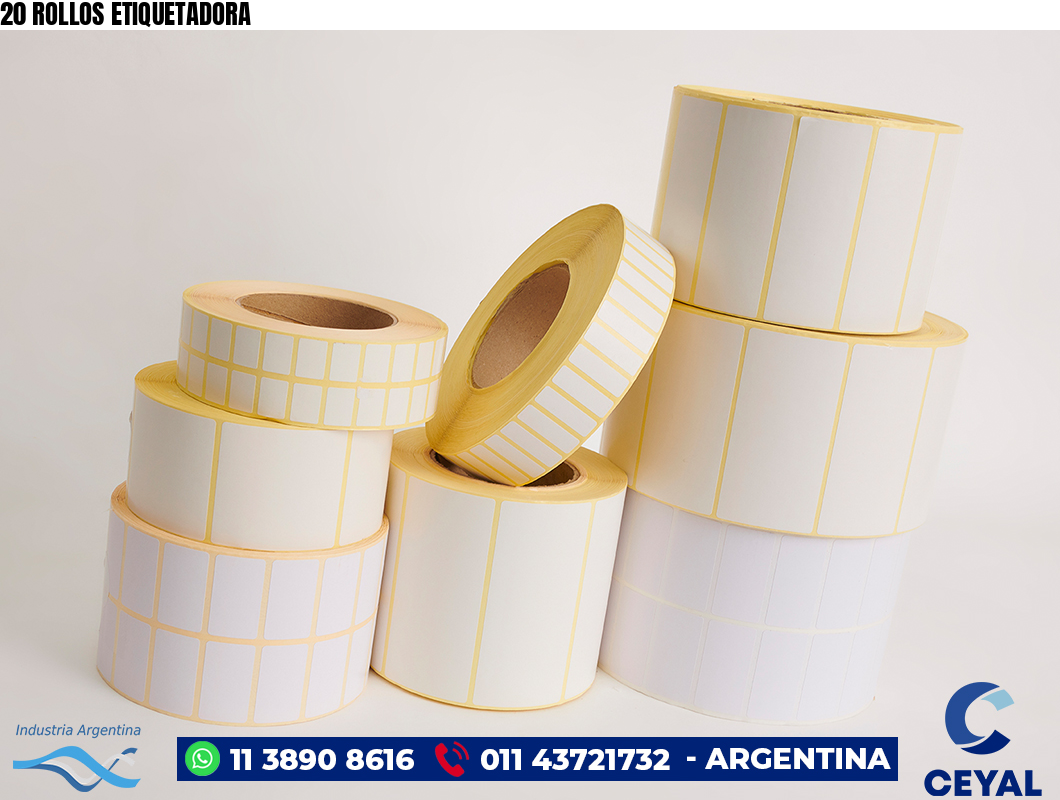 20 ROLLOS ETIQUETADORA
