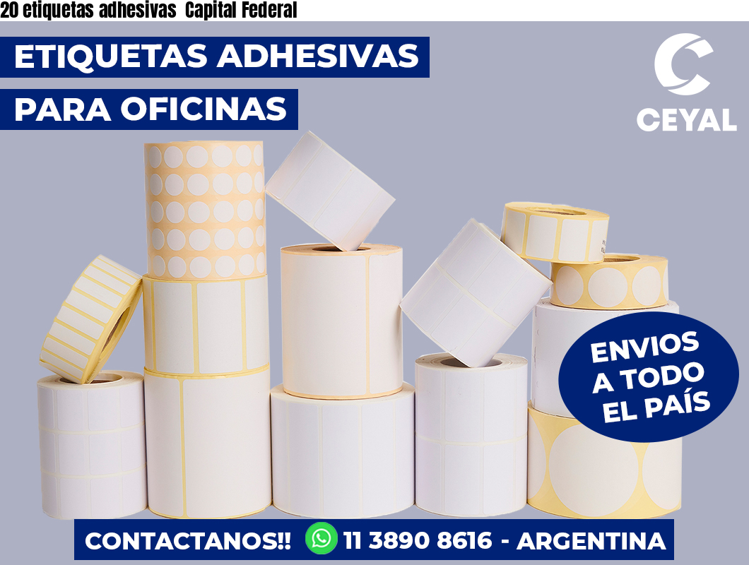 20 etiquetas adhesivas  Capital Federal