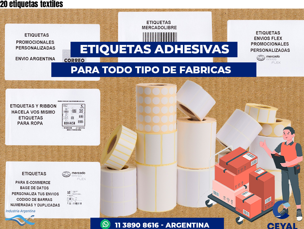 20 etiquetas textiles