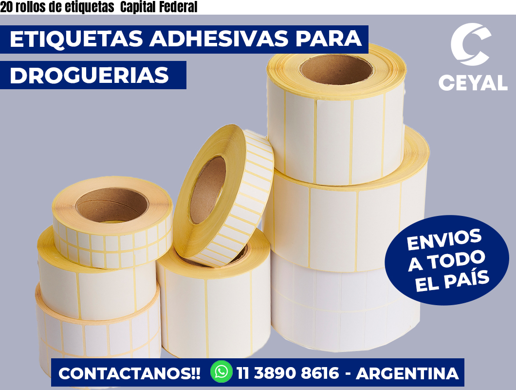 20 rollos de etiquetas  Capital Federal