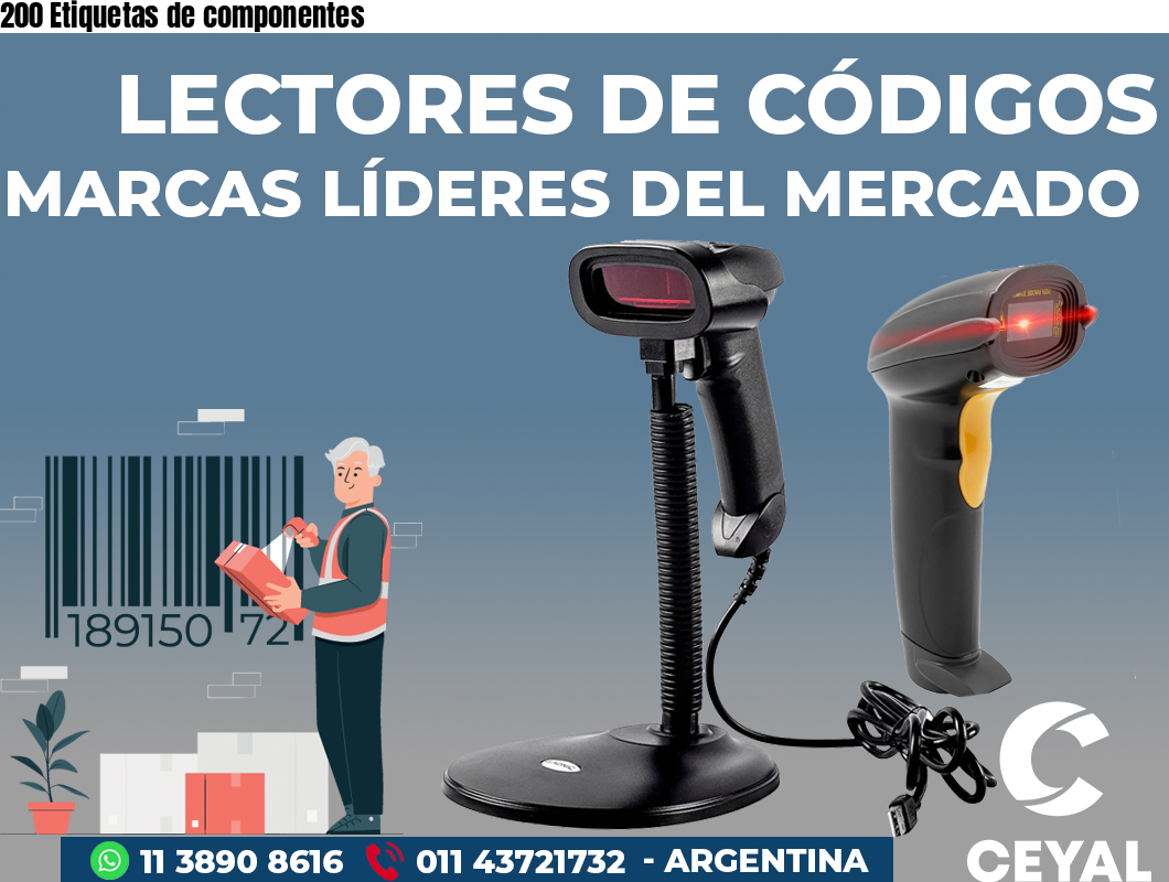 200 Etiquetas de componentes