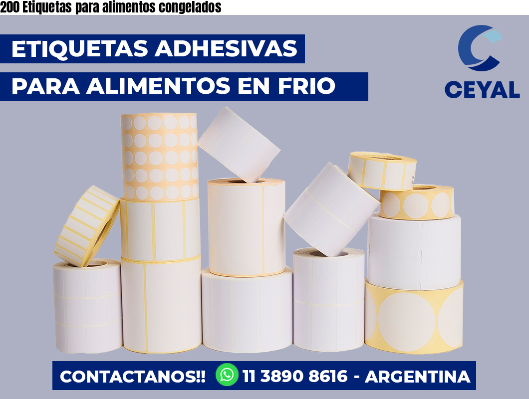 200 Etiquetas para alimentos congelados
