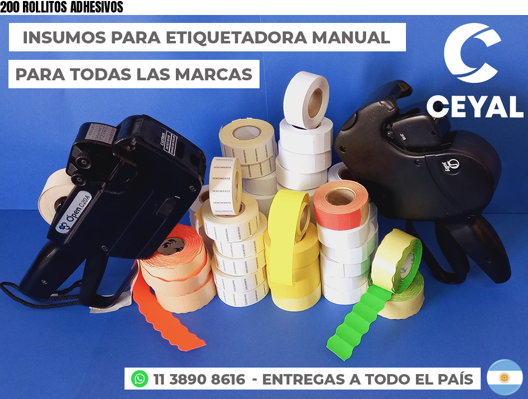 200 ROLLITOS ADHESIVOS