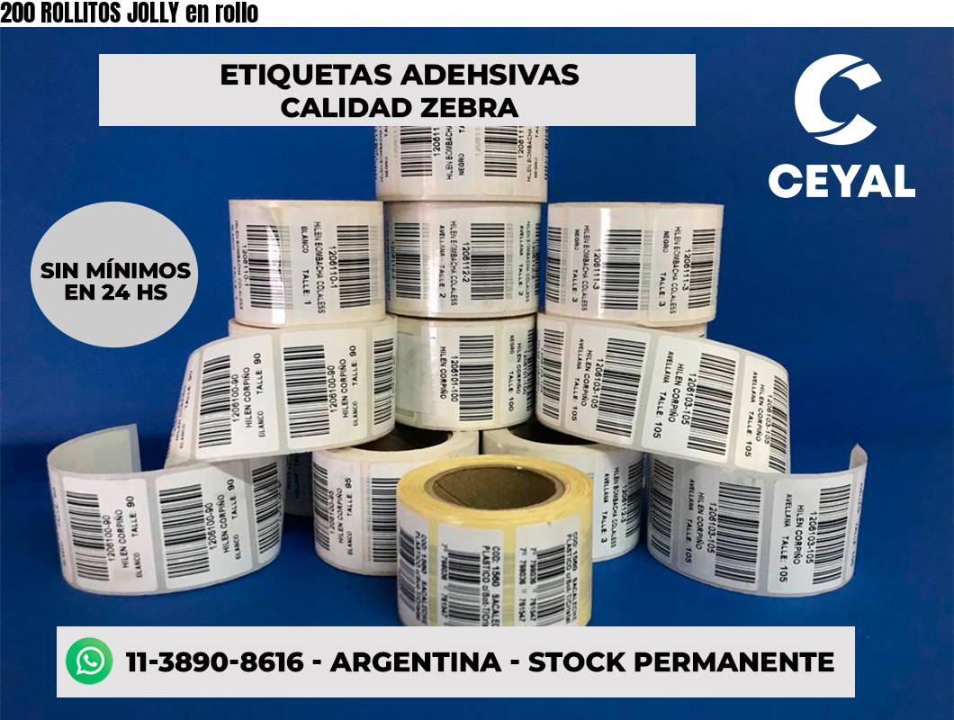 200 ROLLITOS JOLLY en rollo