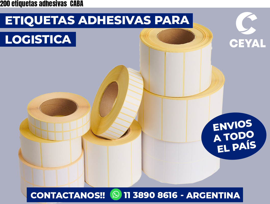 200 etiquetas adhesivas  CABA