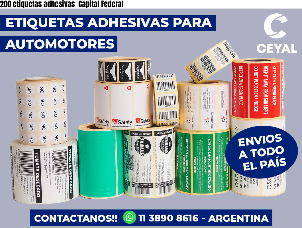 200 etiquetas adhesivas  Capital Federal