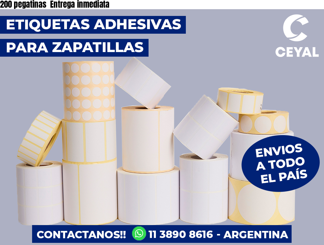 200 pegatinas  Entrega inmediata