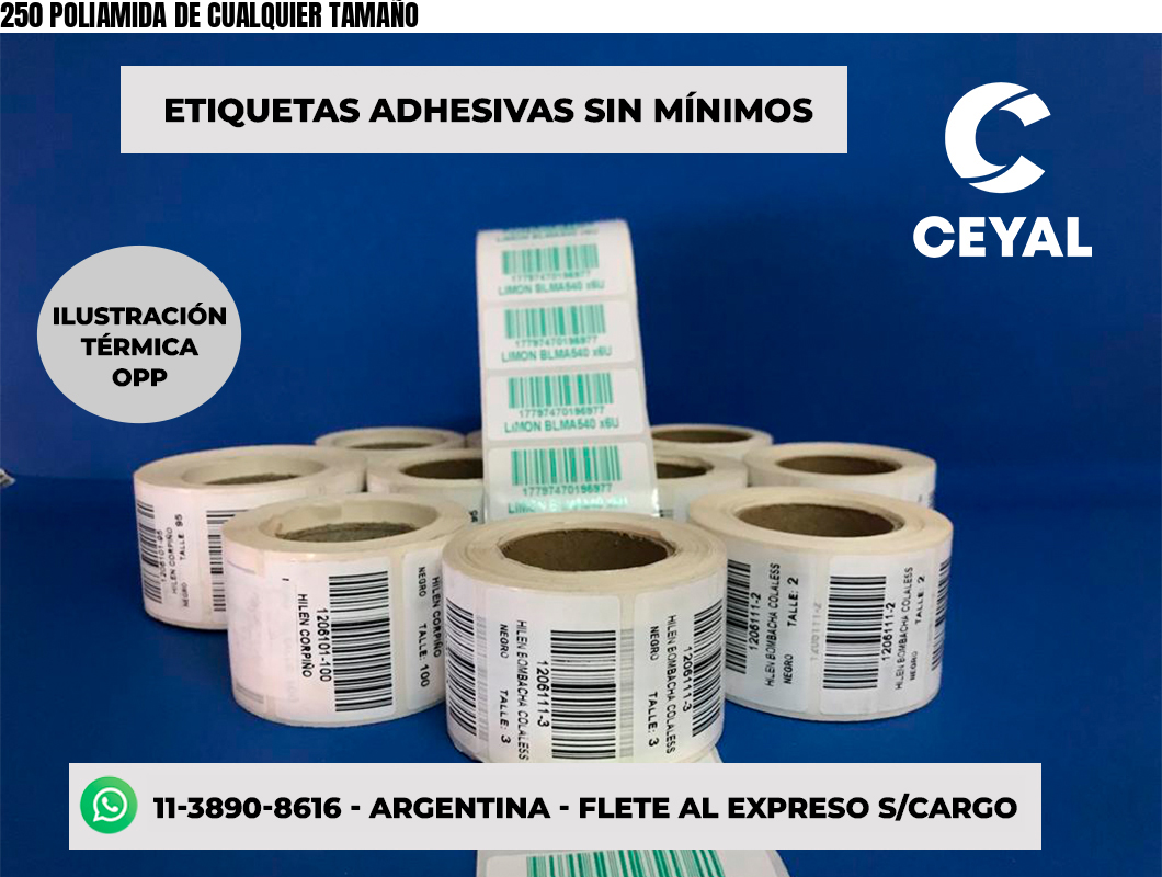 250 POLIAMIDA DE CUALQUIER TAMAÑO