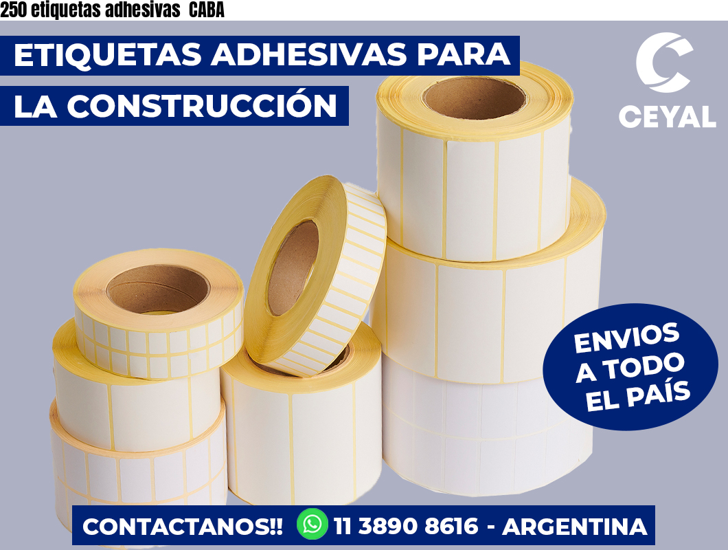 250 etiquetas adhesivas  CABA