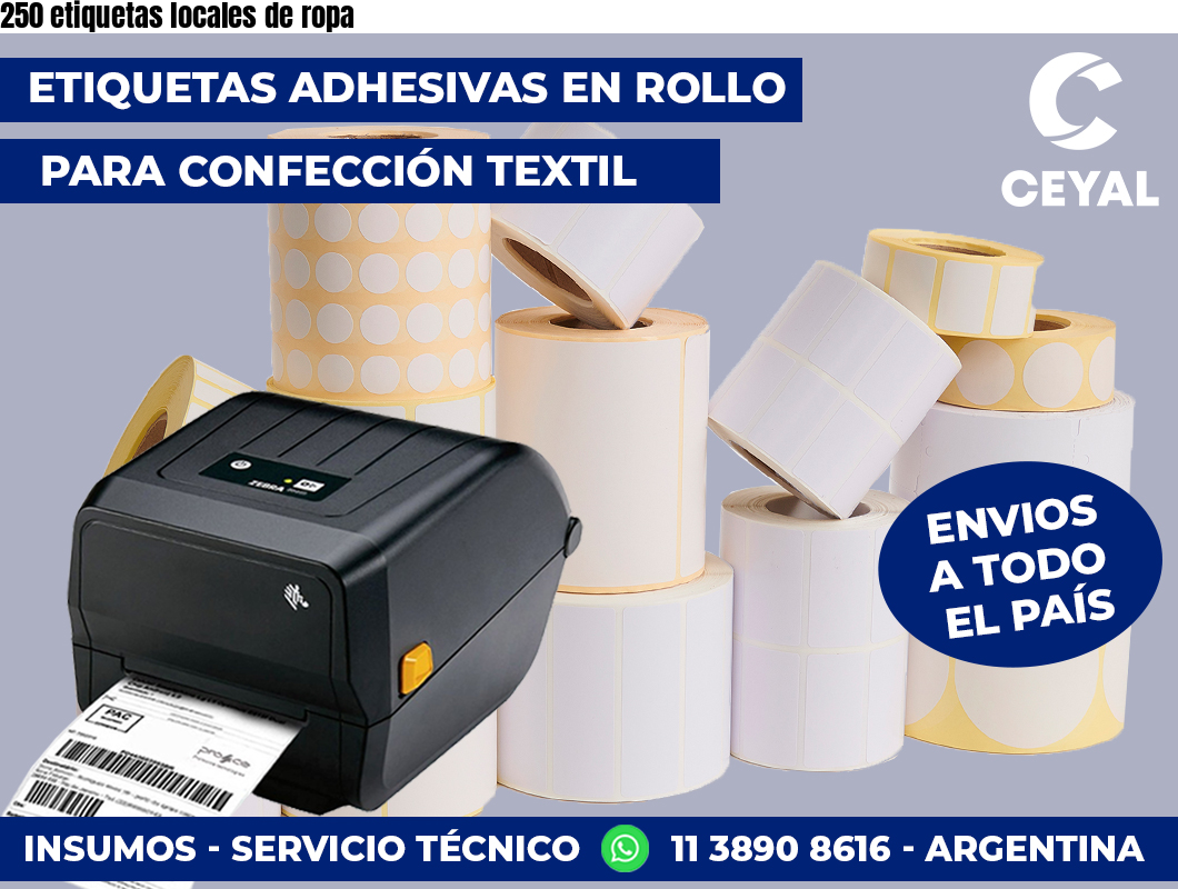 250 etiquetas locales de ropa