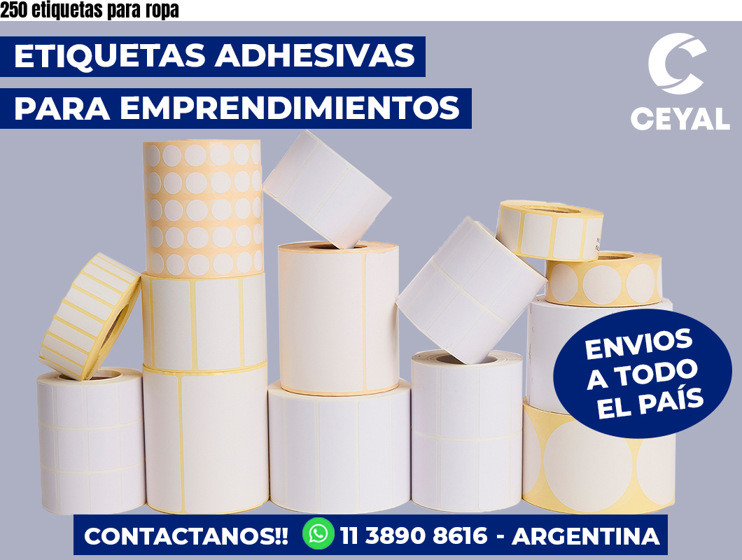 250 etiquetas para ropa