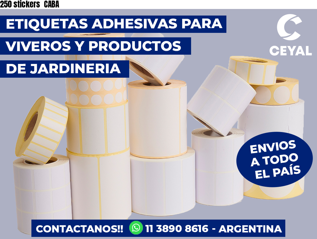 250 stickers CABA