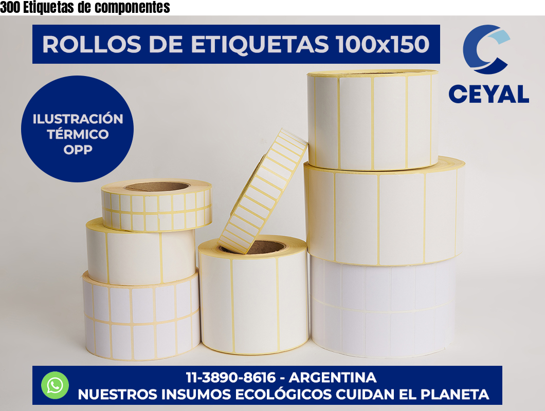300 Etiquetas de componentes