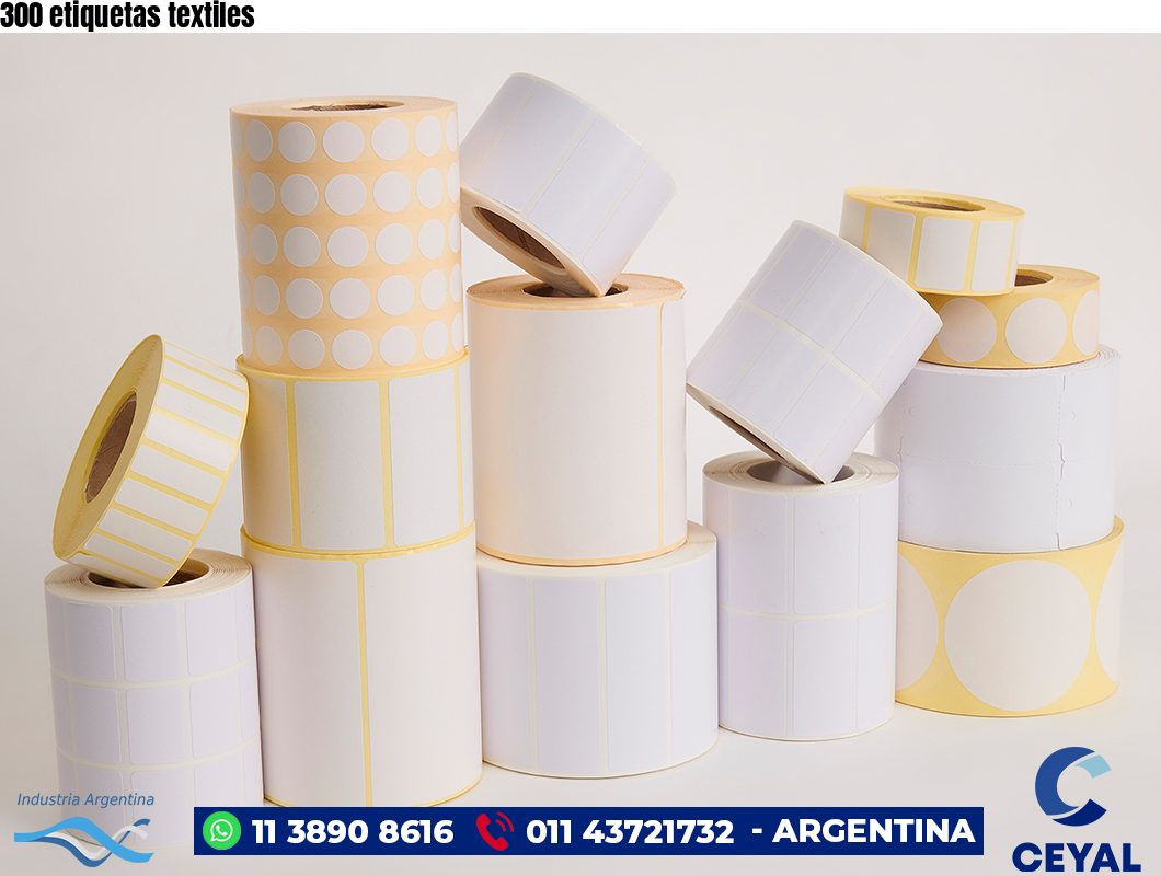 300 etiquetas textiles