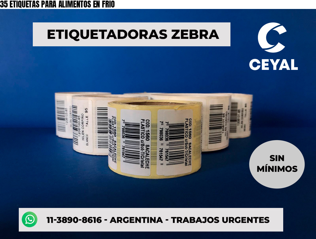 35 ETIQUETAS PARA ALIMENTOS EN FRIO