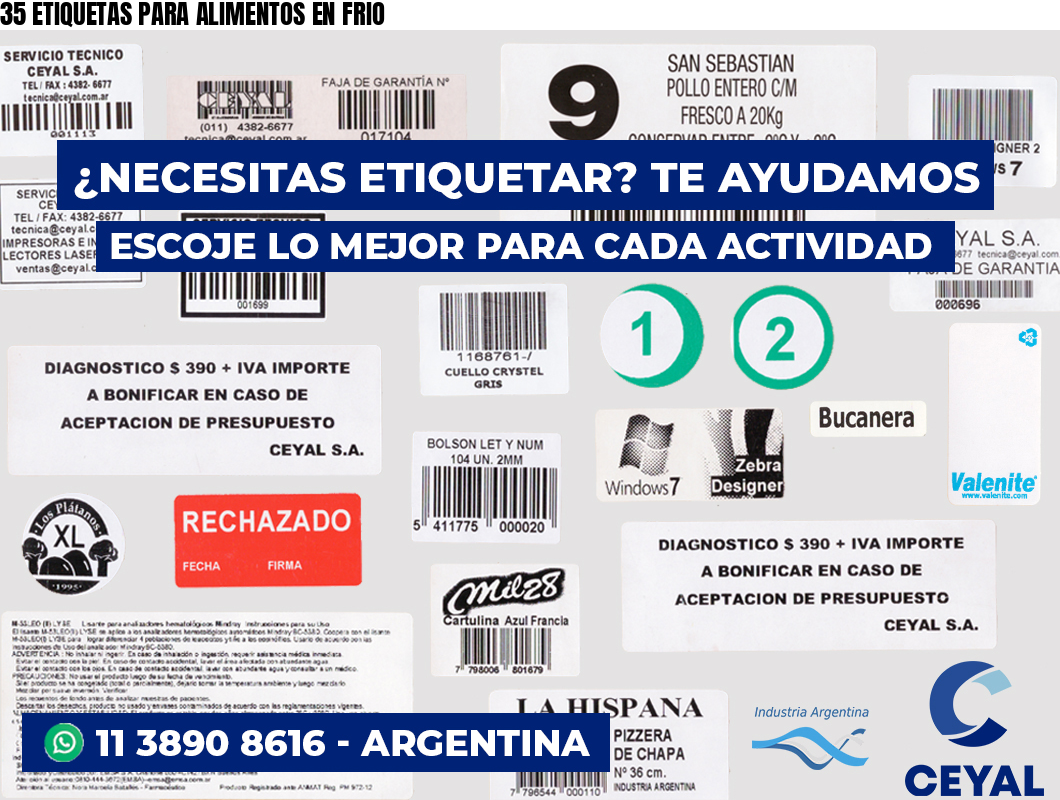 35 ETIQUETAS PARA ALIMENTOS EN FRIO