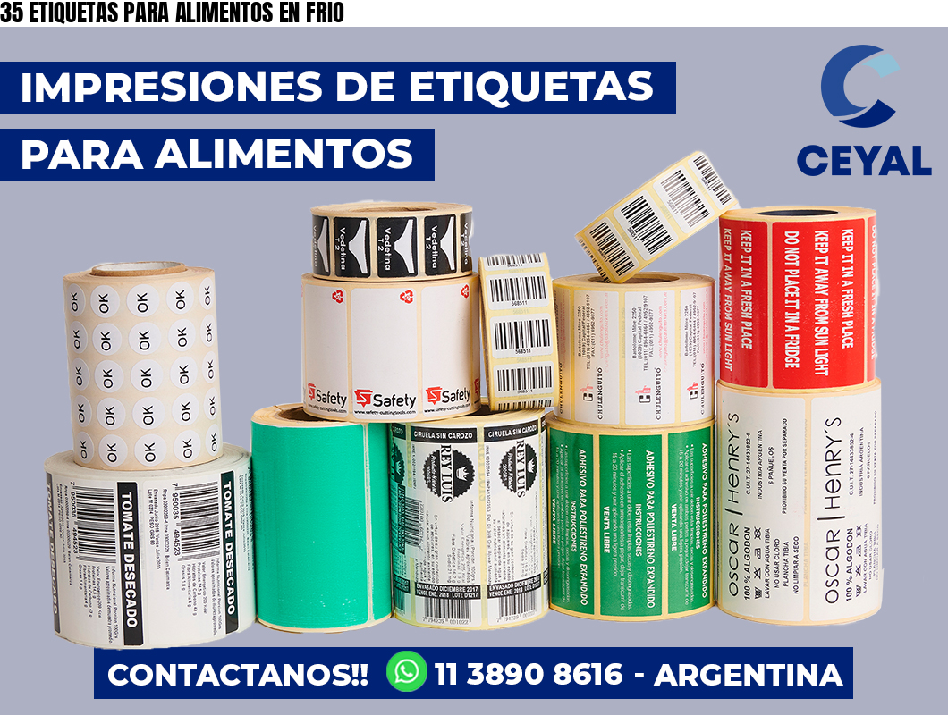 35 ETIQUETAS PARA ALIMENTOS EN FRIO