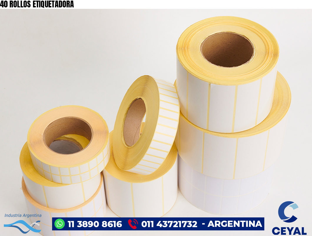 40 ROLLOS ETIQUETADORA