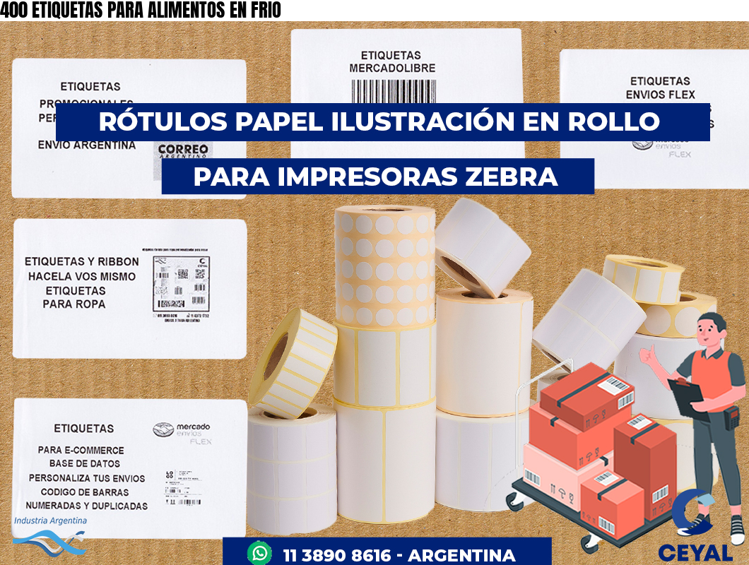 400 ETIQUETAS PARA ALIMENTOS EN FRIO