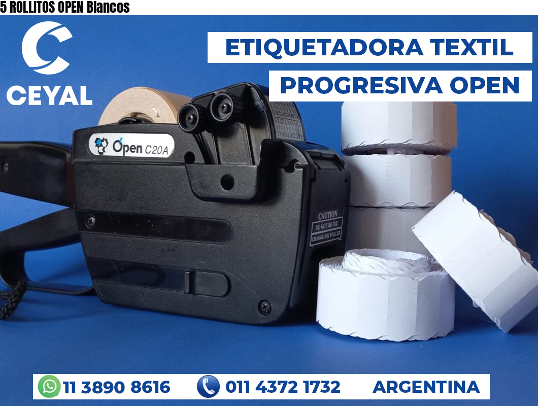5 ROLLITOS OPEN Blancos