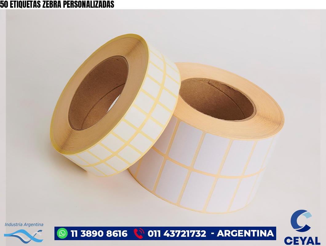 50 ETIQUETAS ZEBRA PERSONALIZADAS