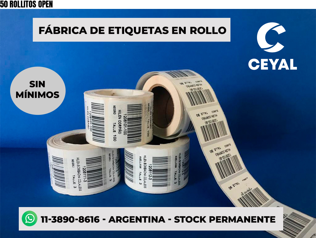 50 ROLLITOS OPEN