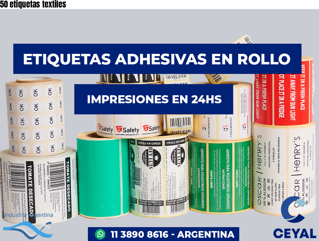 50 etiquetas textiles