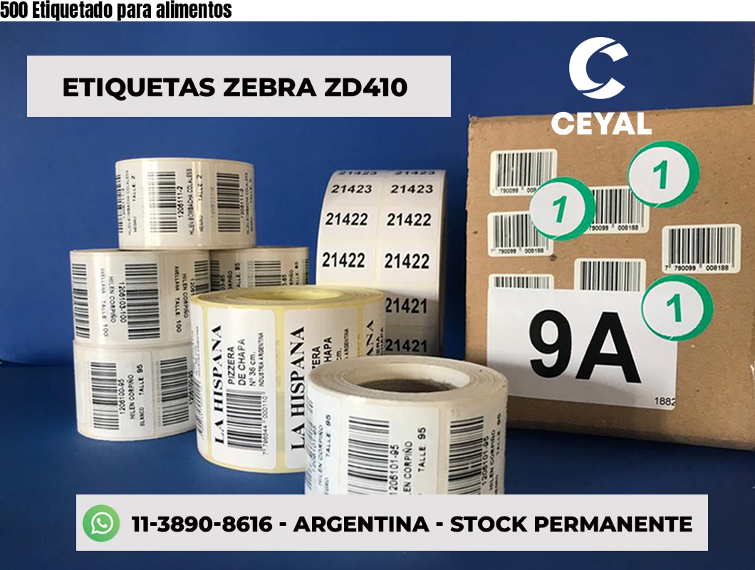 500 Etiquetado para alimentos