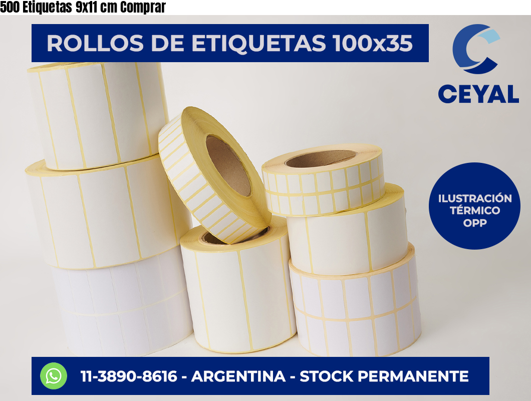 500 Etiquetas 9×11 cm Comprar