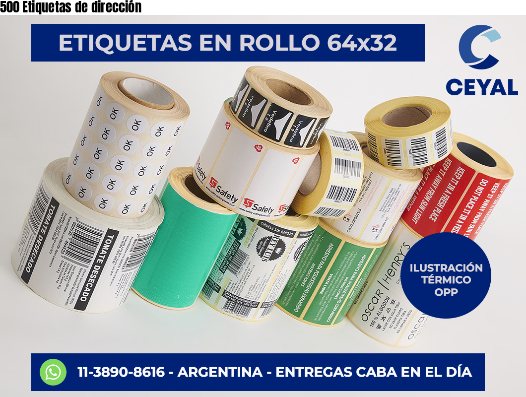 500 Etiquetas de dirección